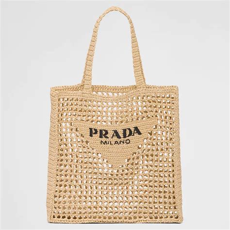 wicker prada bag|Prada raffia tote bag.